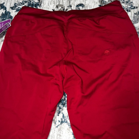 Healing Hands Red Jogger Knit Waistband Pant - Picture 10 of 11